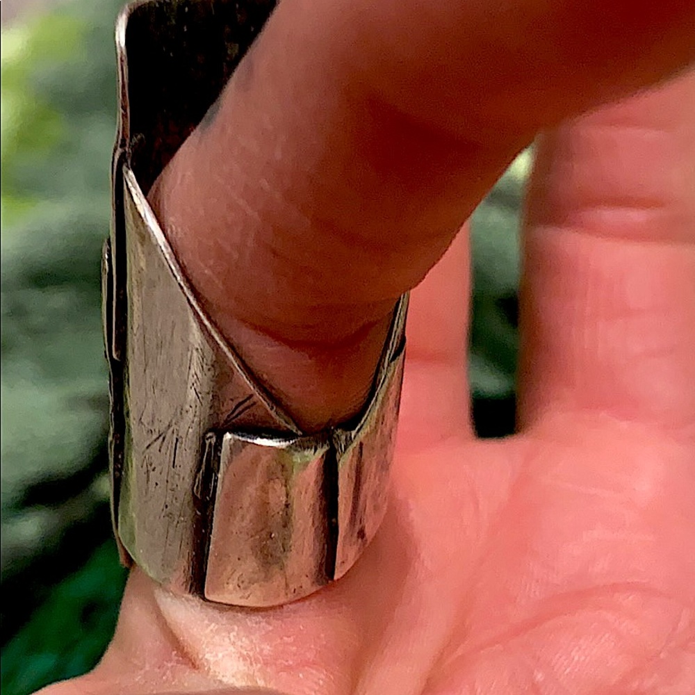 Huge Brutalist Solid Sterling Silver Statement Ri… - image 3